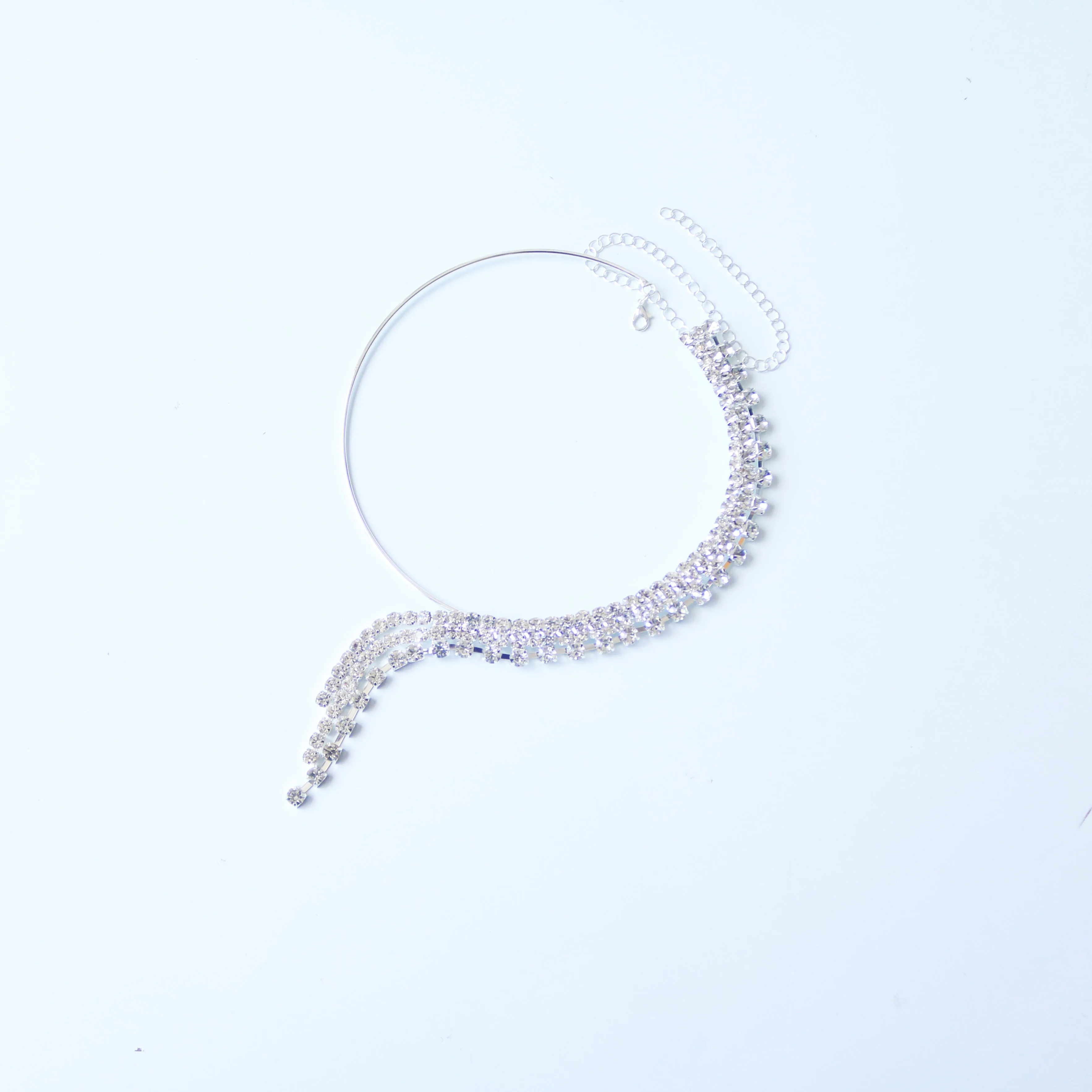 Luxury Unique Shiny Rhinestone Necklace Wedding Banquet Dress Necklace Jewelry Fashion Trend Women\'s Jewelry Accessories