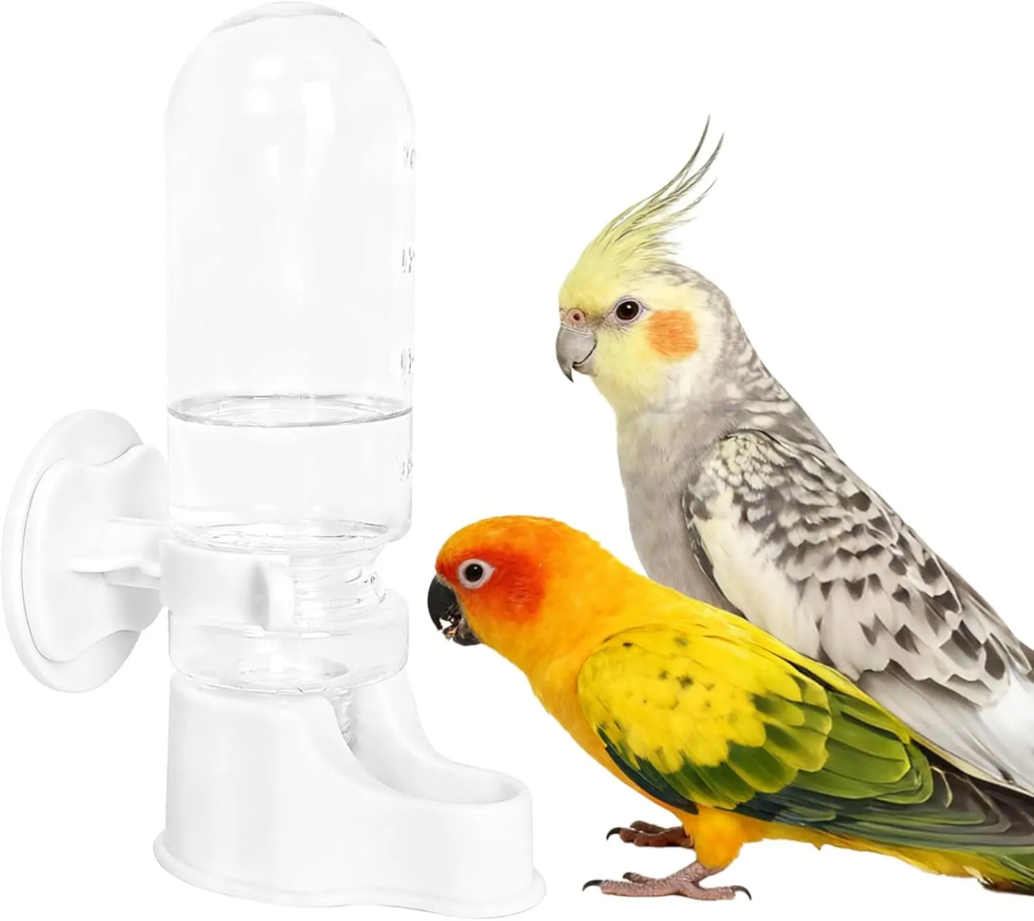 

Automatic Bird Water Dispenser for Cage, 5 oz, Hanging Feeder for Parakeet Cockatiel Budgie Conure Lovebirds