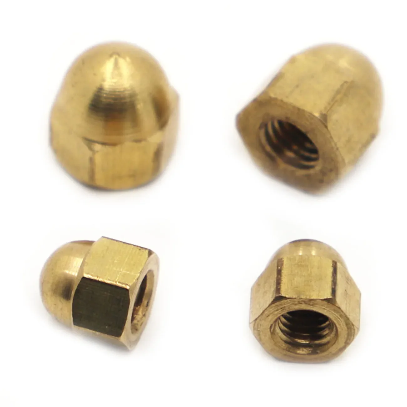 M3 M4 M5 M6 M8 M10 M12 M14 M16 DIN1587 Brass Acorn Cap Dome Nuts Brass Cap Type Copper Nut Cover Semicircle Dome Nuts