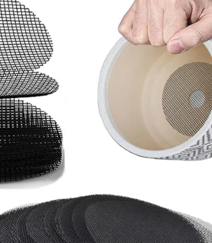 50pcs Pot Hole Mesh Pad Grid Round Drainage Hole Screen For Pot Bottom Prevent Soil Loss Bonsai Flower Plant Gardening Tools
