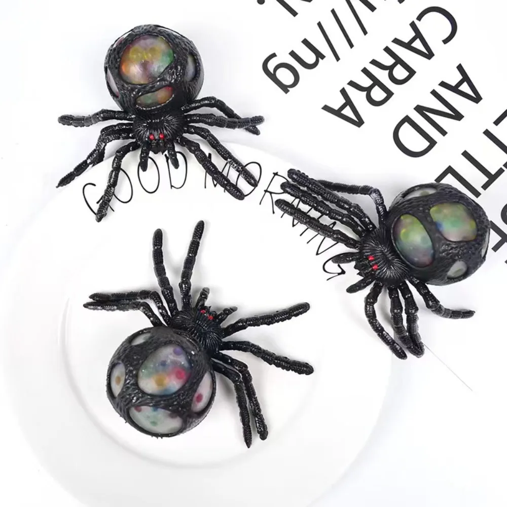 

Creative Stress-Relief Glitter Spider Bead Grape Ball Prank Squeeze Toy