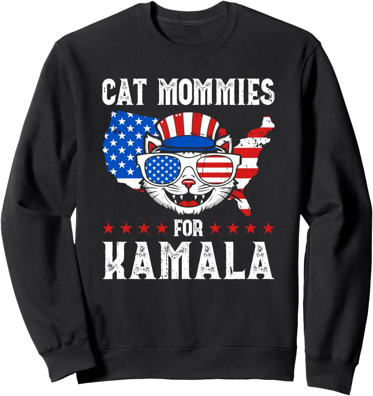 Cat Mommies For Kamala Election 2024 Kamala Harris Sweatshirt