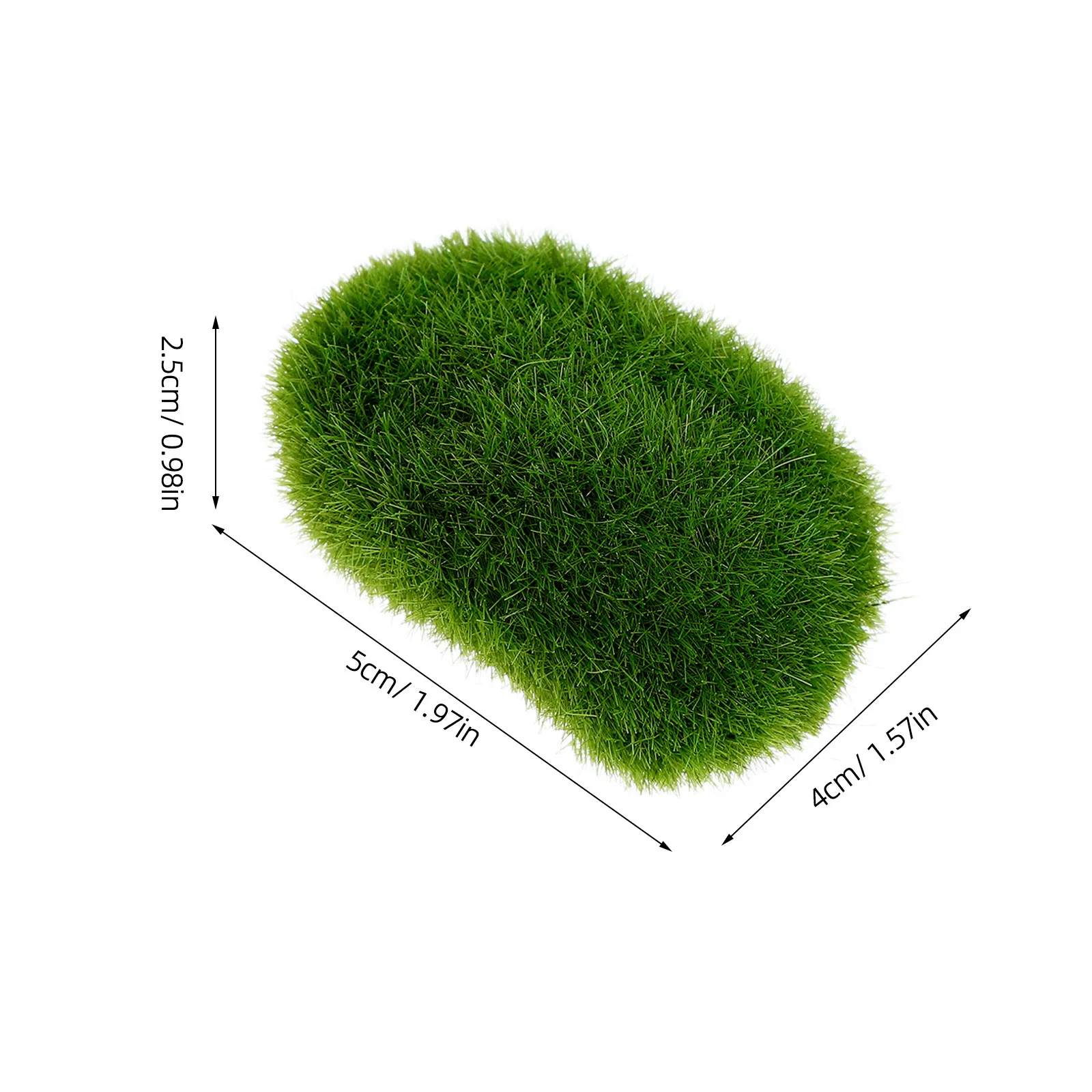 20Pcs Lifelike Faux Moss Rocks Artificial Green Decor Stones for Home Office Shop Decor Potted Plants Table Centerpieces