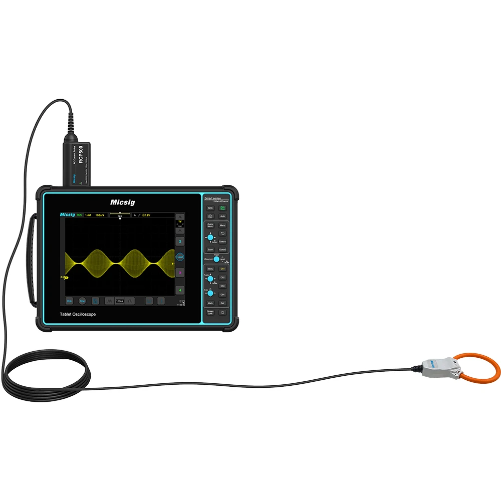 Zestaw sond różnicowych Micsig o wysokim napięciu, oscyloskop, RCP500, prąd AC Rogowski, szerokość pasma 500 cali, 15-300KHz (-3dB)