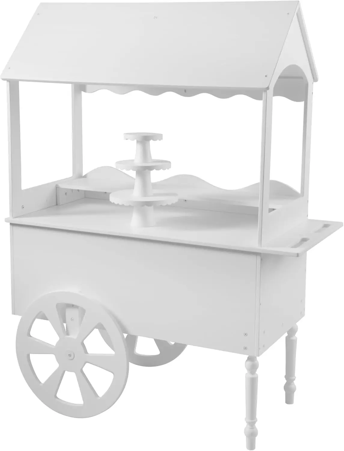 

Candy Cart with Wheels - Dessert and Party Decoration for Birthdays, Weddings, and Baby Showers