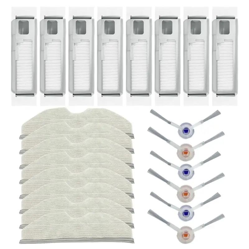 

Совместимые с A98G запасные части и аксессуары для Narwal Freo X Plus: боковая щетка, HEPA-фильтр, мешок для пыли, тряпка для уборки.