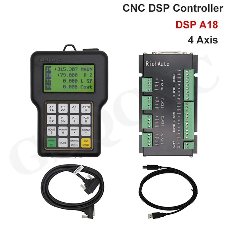 

RichAuto DSP A18 4 Axis CNC Controller A18S A18E USB Linkage Motion Control System Manual For CNC Router