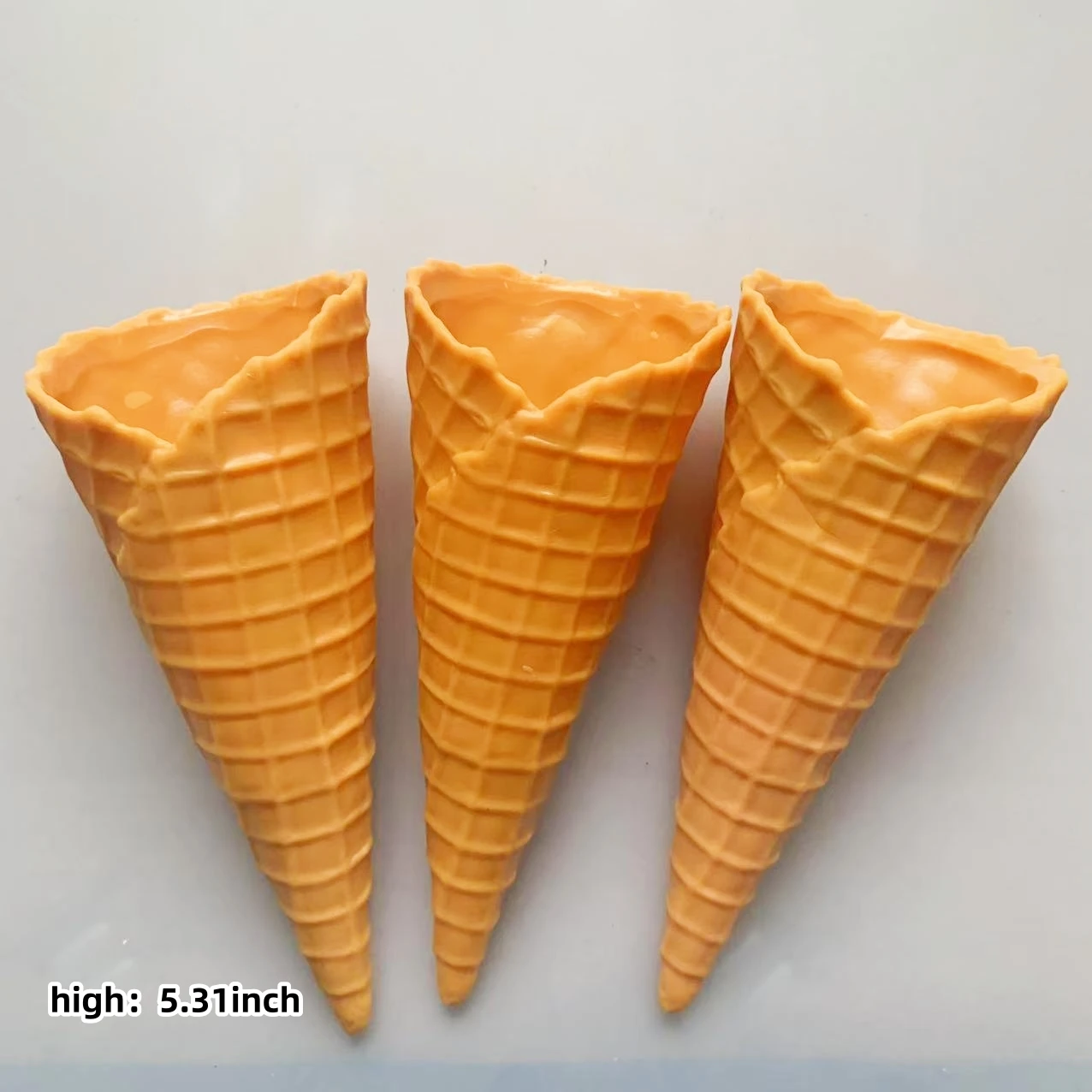 Realistic Ice Cream Crispy Cone Model Realistic Ice Cream Crispy Photography Stage Props Display Practice Ice Cream Fight