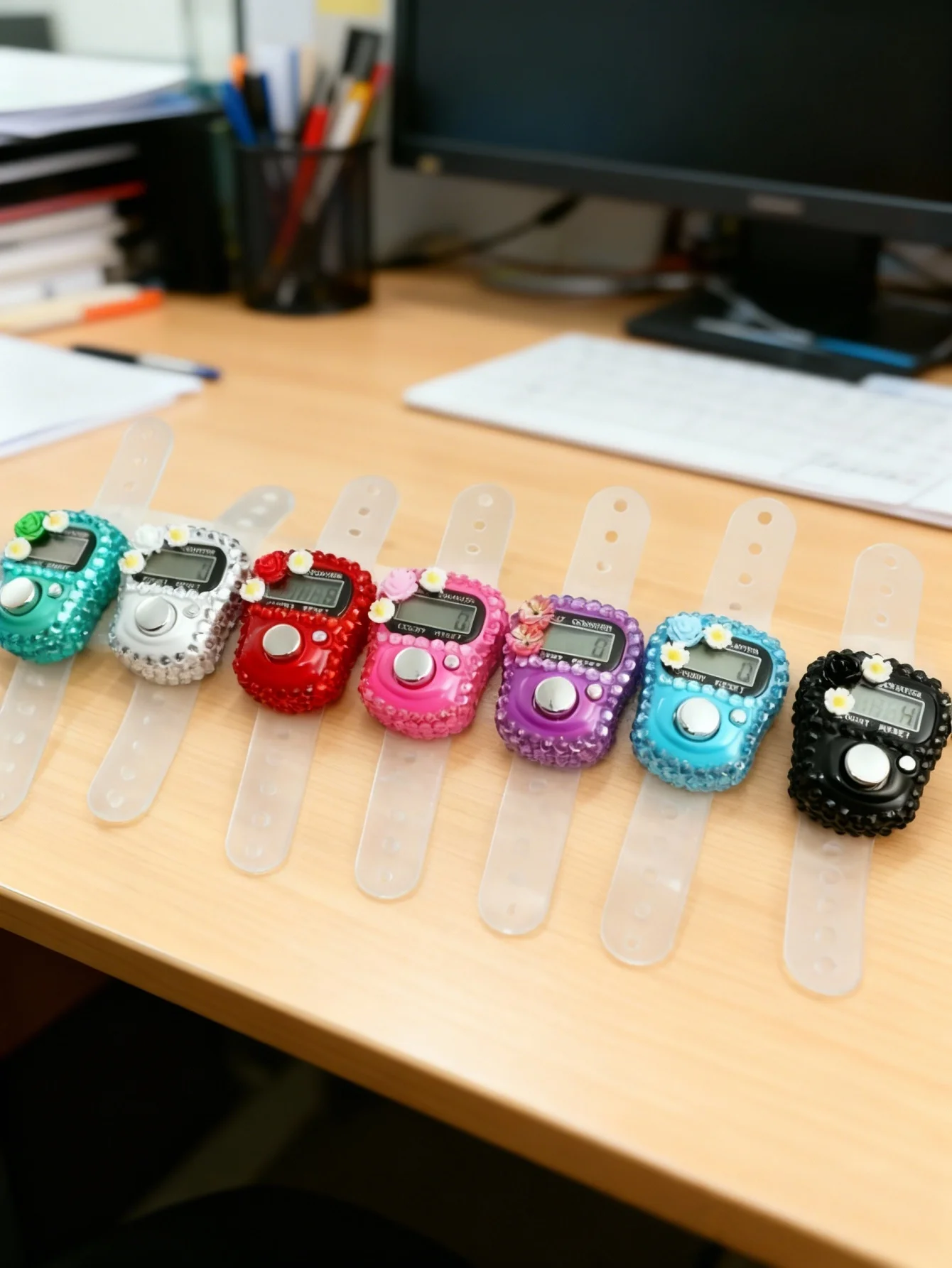 Flower-Shaped Finger Ring Tally Counter Portable Bestseller - Compact Practical for Warehouse Stock Counting Holiday Atmosphere
