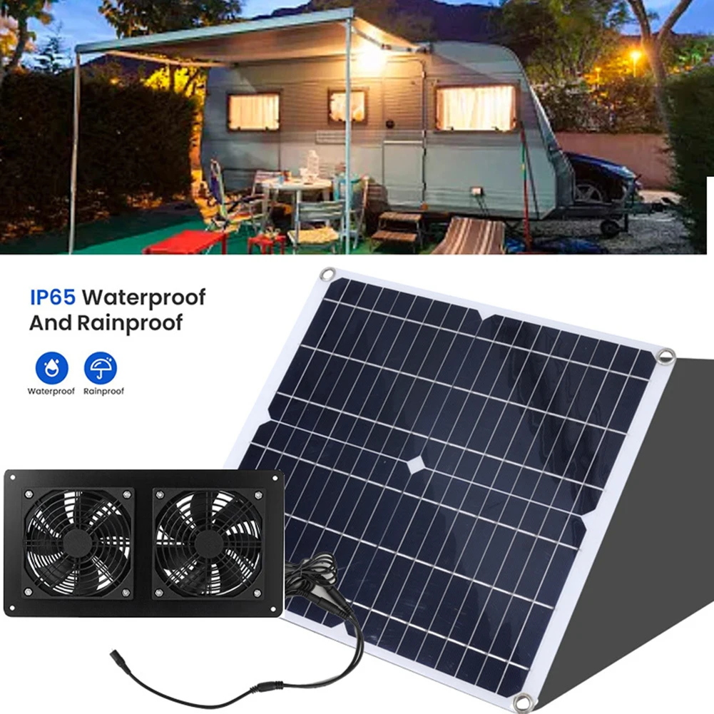 

Cooling W Solar Panel Dog Chicken Coop Fan Greenhouse Outdoor Solar Exhaust Fan W Solar Panel Durability Caravans