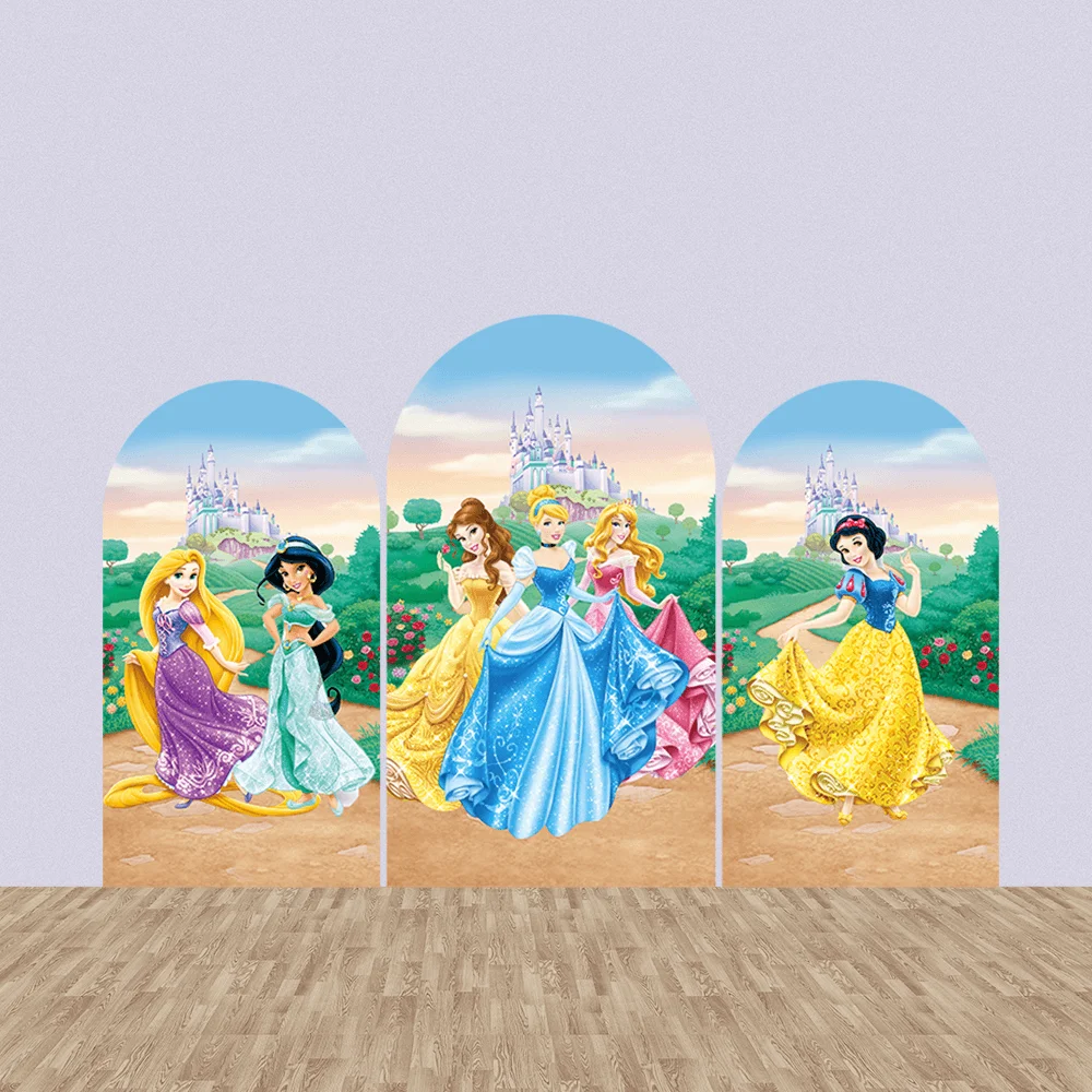 ديزني أميرة قوس كوف للزينة حفلة عيد ميلاد ، استحمام المولود الجديد ، خلفية كيارا ، خلفية فتاة