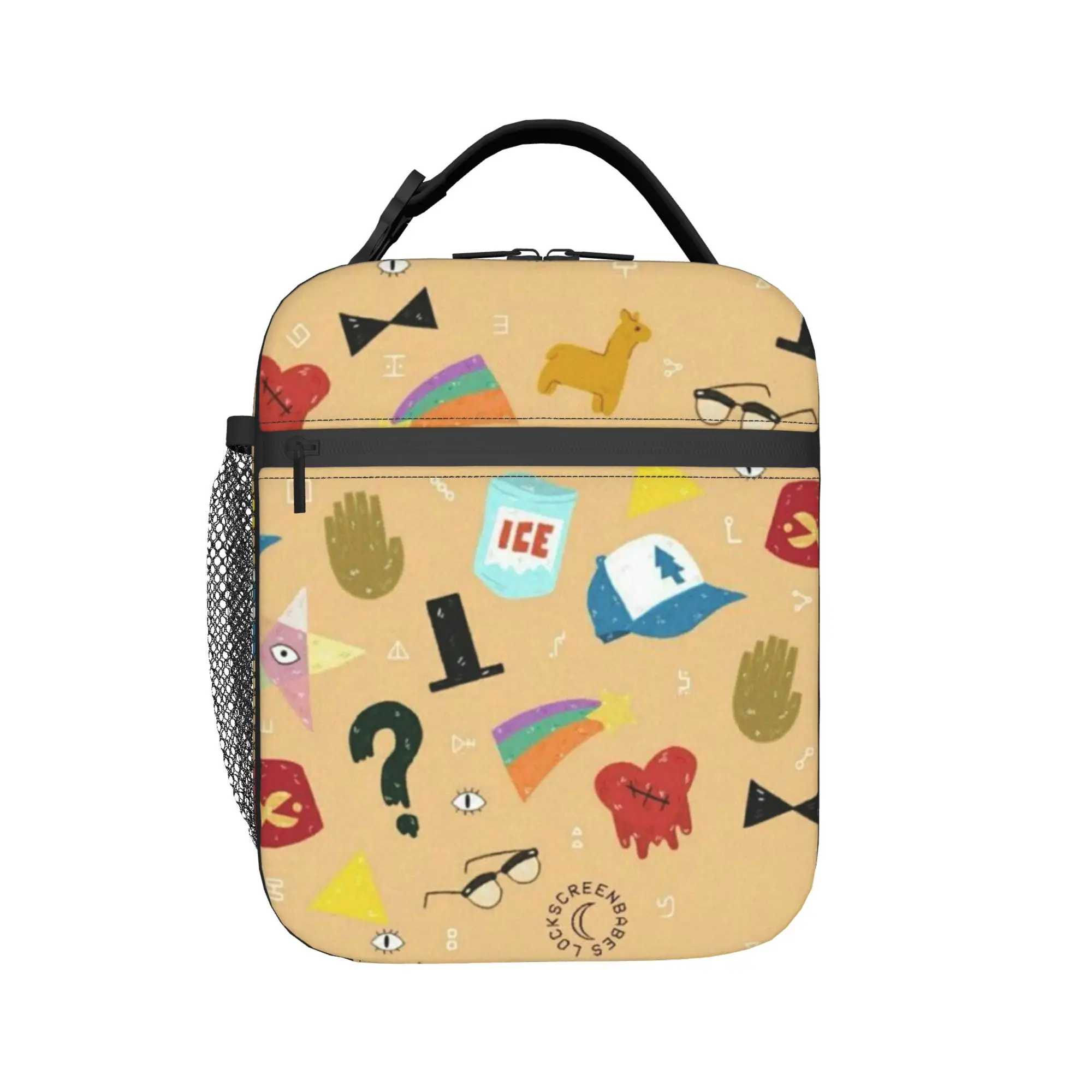 Gravitys Falls Insulated Lunch Bags for Men Women  Storage Food Box Portable Cooler Thermal Bento Box For Picnic