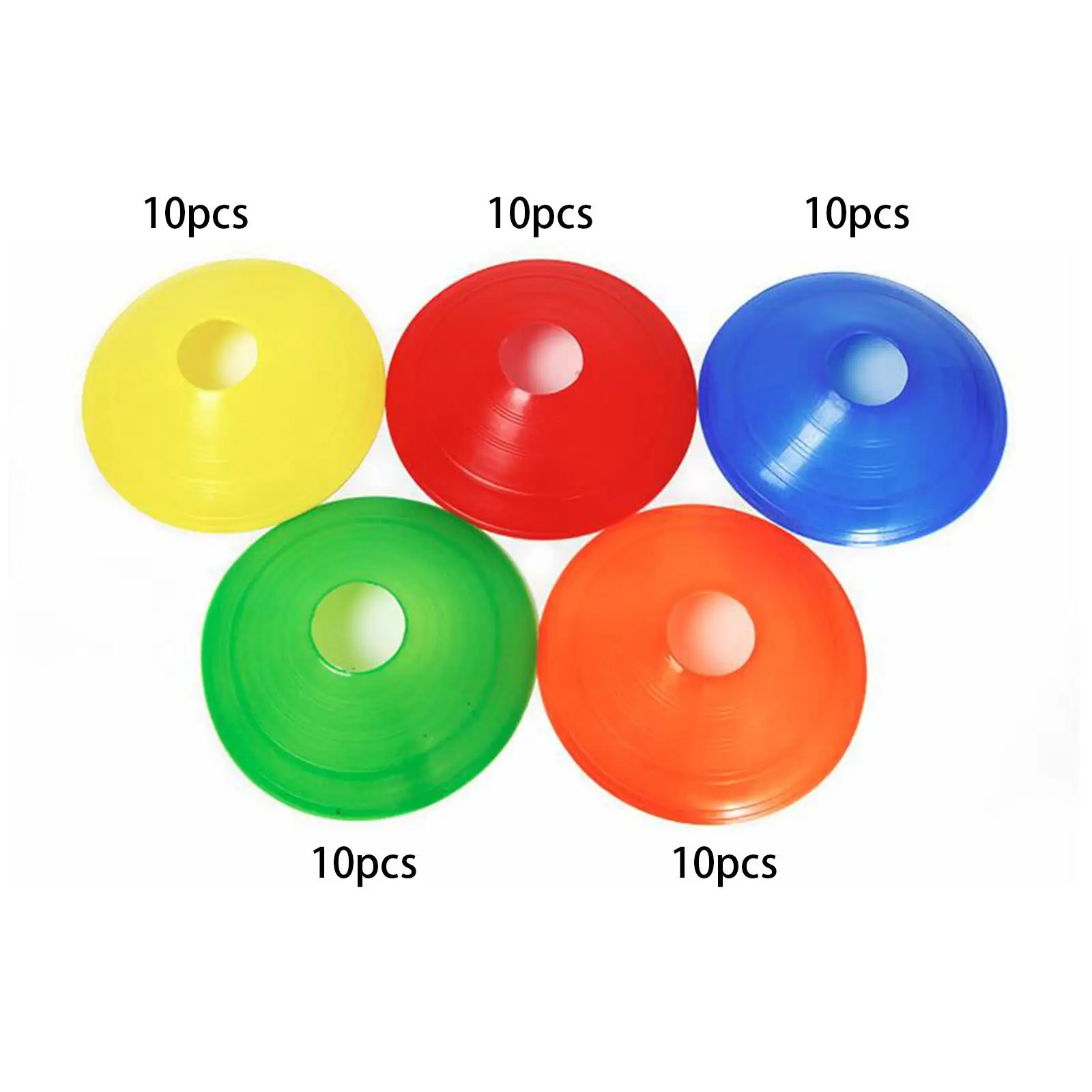 

50Pcs/Set Soccer Disc Cones Supplies Accessories Lightweight Tray Practice Cross
