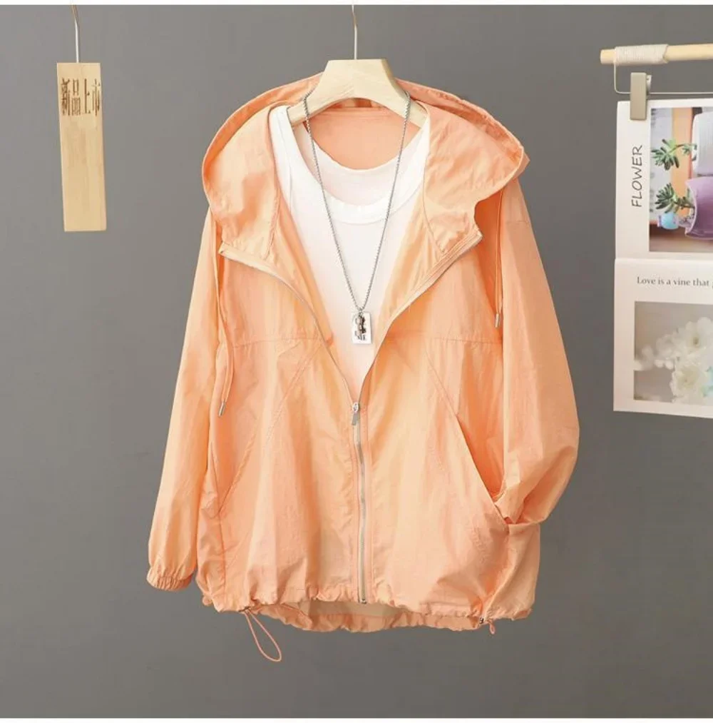 2025 Estate nuove donne tinta unita protezione solare abbigliamento outdoor moda sport viaggi ciclismo giacca grande traspirante