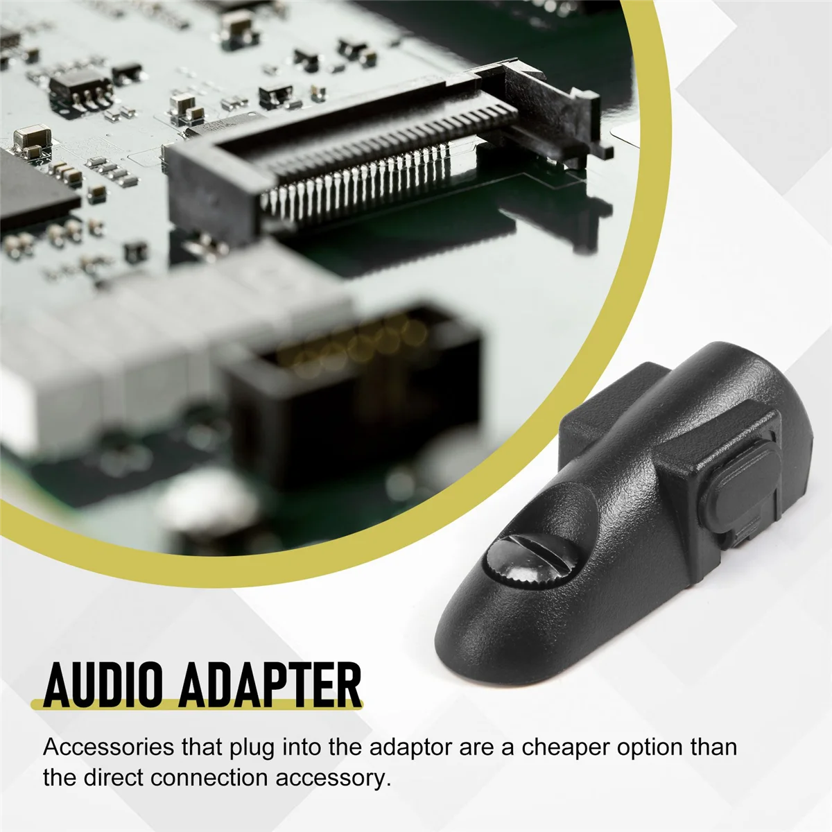 2pin Jack 3.5mm / 2.5mm Audio Adapter for Motorola GP328 GP340 PTX760 PRO5150 to GP300 GP88S Ham Radio Radio J6226A(US Plug)