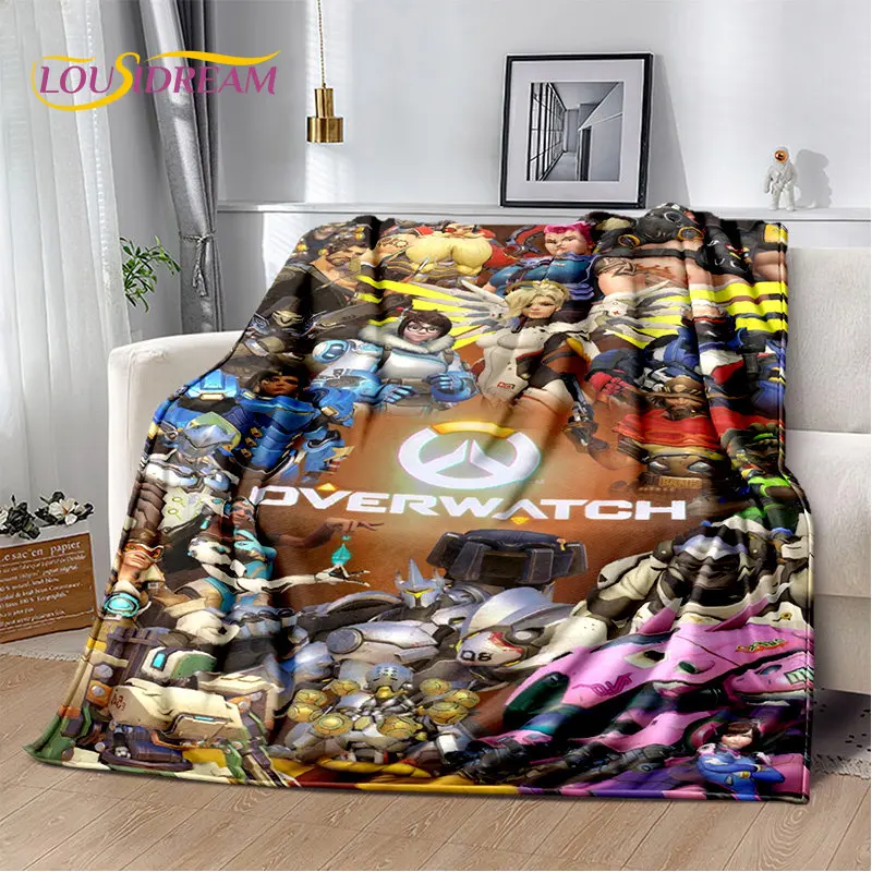 Overwatch Game Gamer DVA  Reaper Soft Plush Blanket,Flannel Blanket Throw Blanket for Living Room Bedroom Bed Sofa Picnic Kid 3D