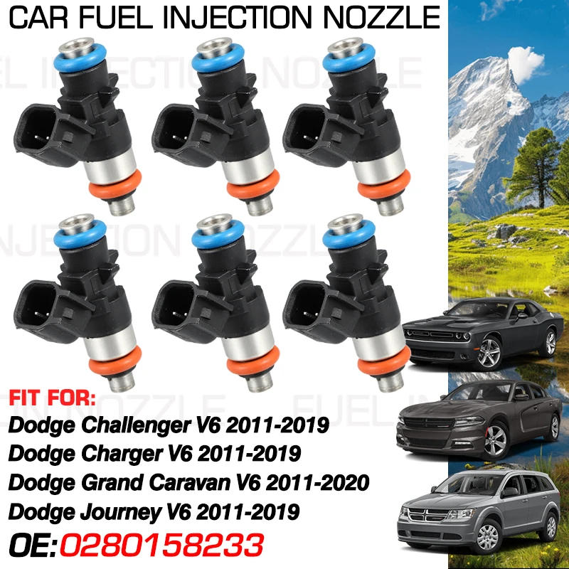 

1X Car Fuel Injectors Nozzle Injection for Dodge Challenger Dodge Charger Dodge Grand Caravan Dodge Journey 2011-2019 0280158233