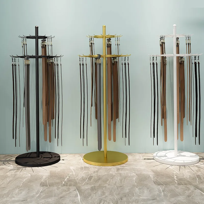 Shopping mall belt display rack, foreign trade leather goods, belts, bags, belt storage racks, store belt display shelves