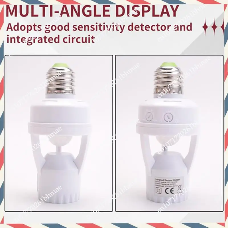 

-A21Z Держатель лампы E27 для обнаружения человека с 360° ° Инфракрасный датчик движения PIR, 3 шт. переменного тока 110-220 В, светодиодный разъем для лампы