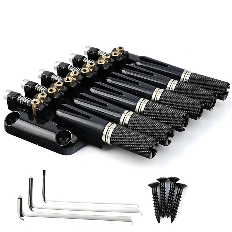 AA90-For 6-String Headless Guitar Bridge-Slanted Tailpiece 10.5Mm Saddle For Enhanced Tone& Playability