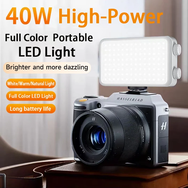 

RGB 40W Led Camera Light Full Color High-Power Lamp Handle Portable Photography Outdoor Beauty Filter Light For Live Streaming