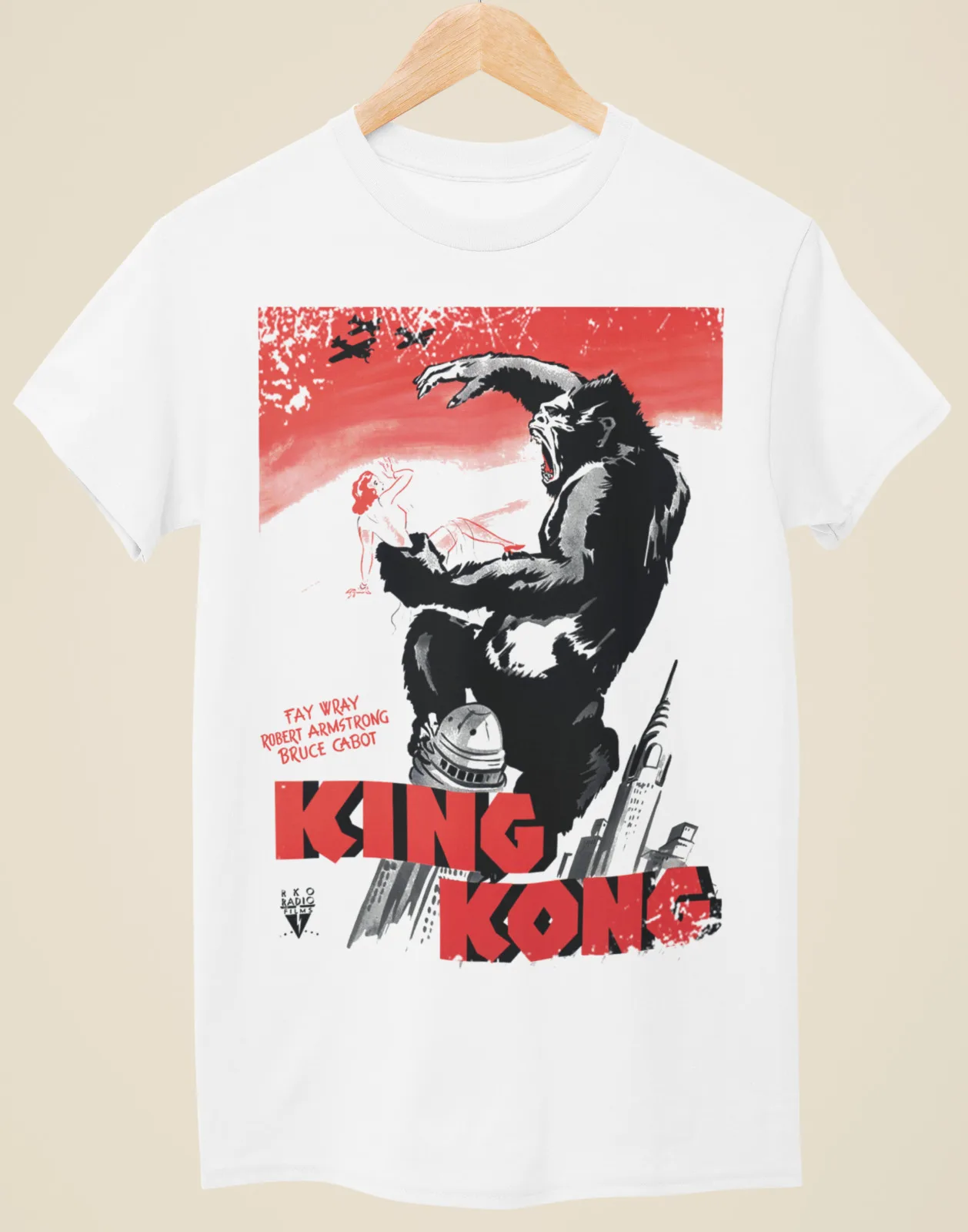 

King Kong - Movie Poster Inspired Unisex White T-Shirt