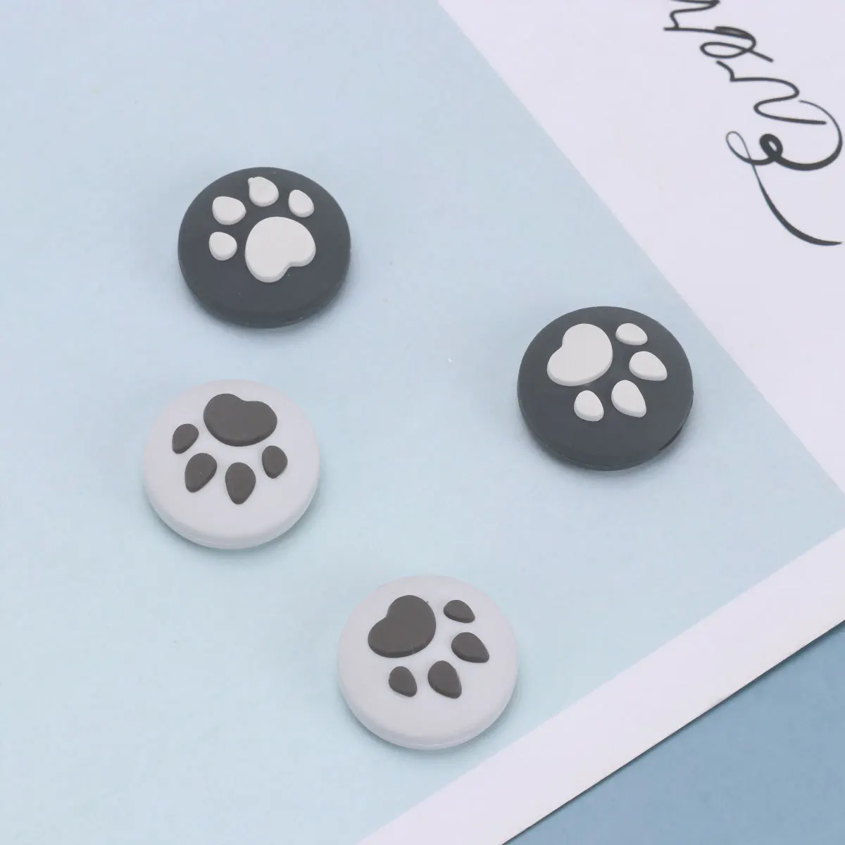 

4pcs Silicone Rocker Cap Cat Claw Design Anti-Slip Joystick Cover For Switch Comfort Grip Protective Gaming Accessory