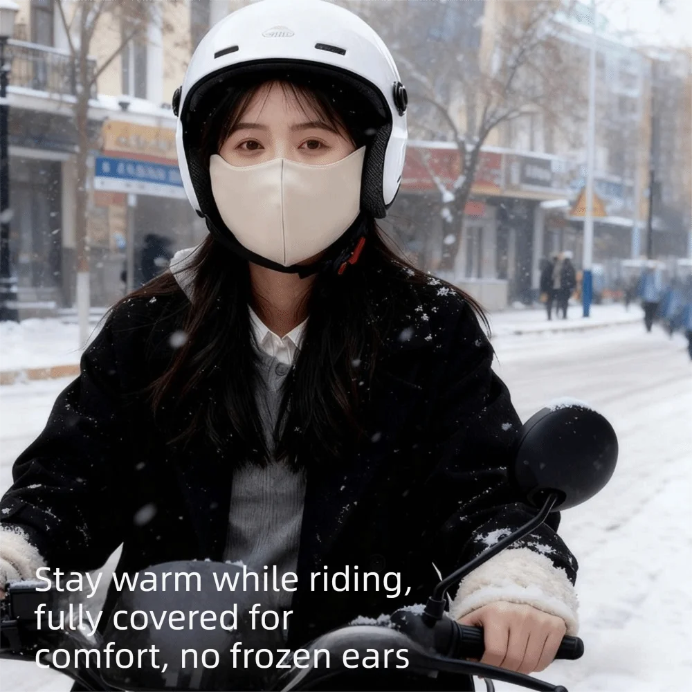 Simple Windproof Earmuffs Mask 2in1 Thermal Breathable Cycling Face Shield Winter Ear Warmer Earflap Mask Riding