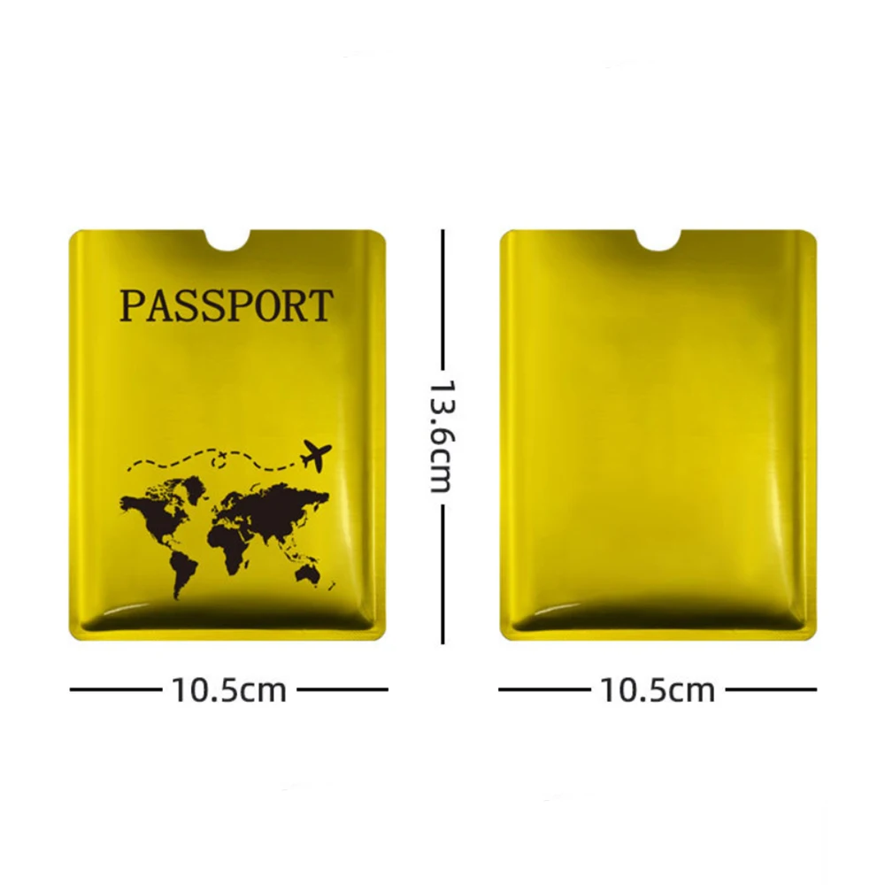 RFID Passport Cover Protective  Cover Aluminum Foil Passport Bag For Airport Travel Wallet International Trips Use