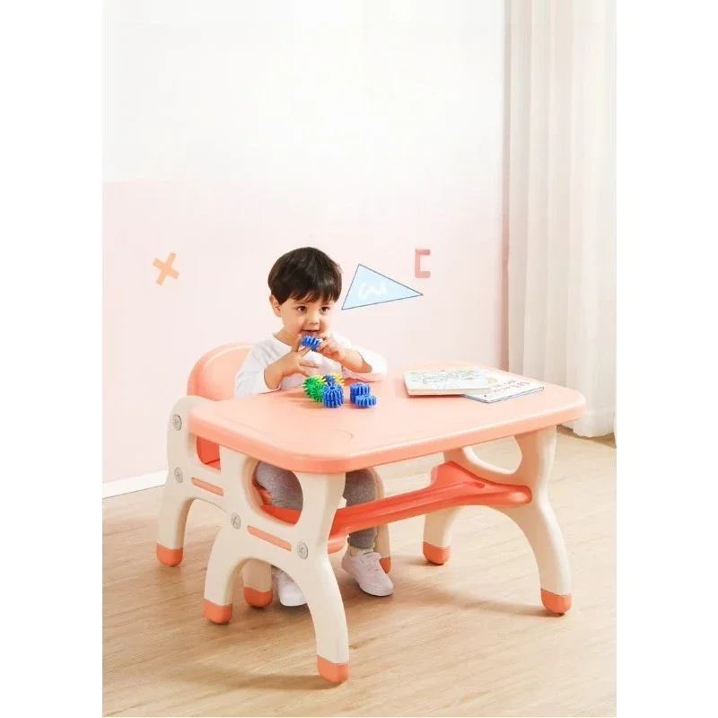 Modern Multifunctional Plastic Children's Dining Table and Chair Set Learning and Playing Bedroom Home Office Shopping