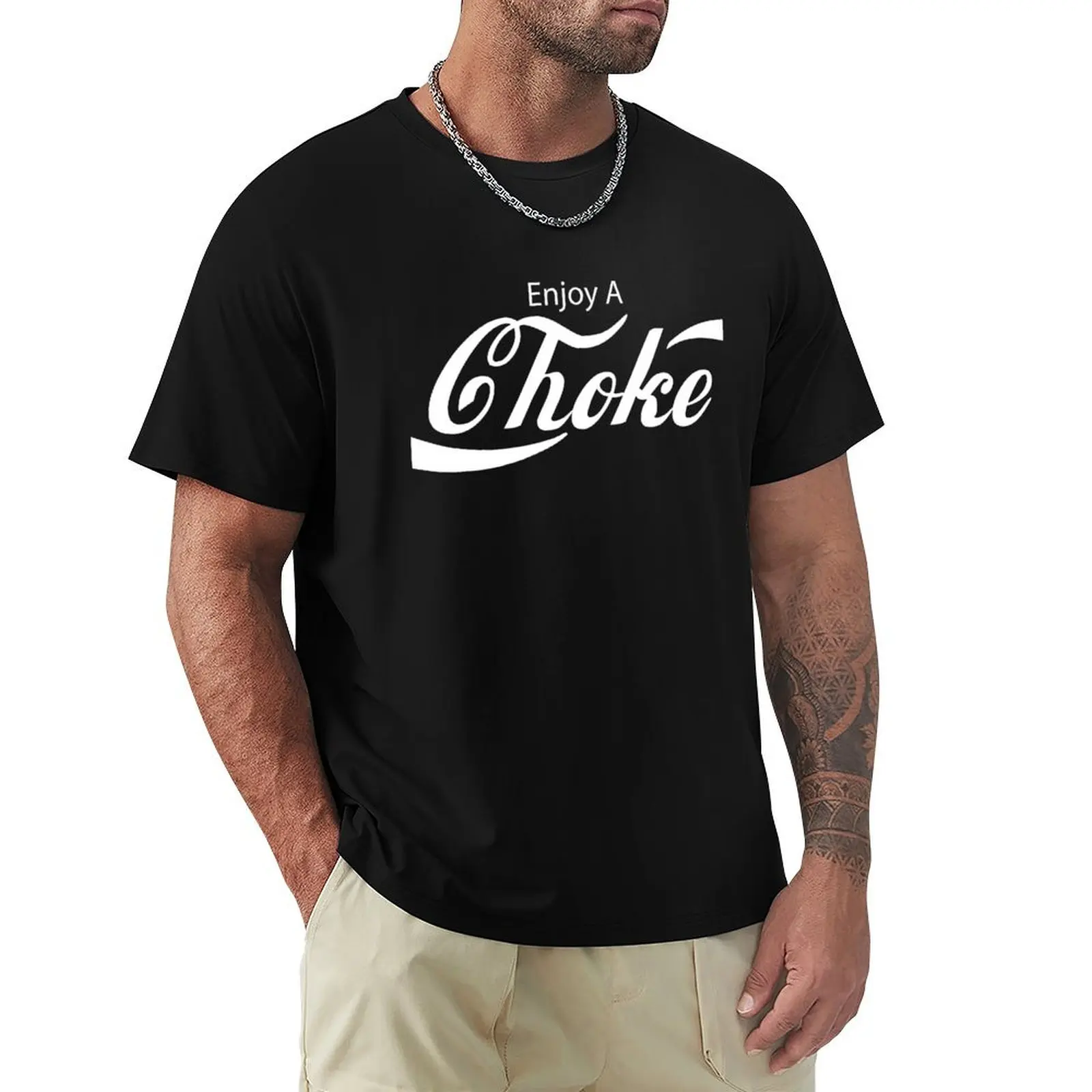 Enjoy A Choke Funny Jiu Jitsu MMA T-Shirt Casual Simple Design Short Sleeve Shirt