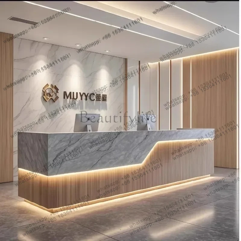 

FG43Shop Modern Reception Desks Best Company Aesthetic Simple Desks Design Organizers European Display Scrivania Lounge Furnitur