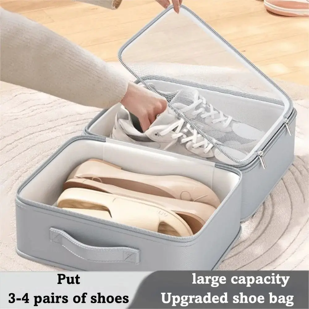 

Waterproof Shoe Storage Bags Breathable Large Capacity Shoes Packaging Pouch Zipper Space-saving Shoe Organizer Luggage