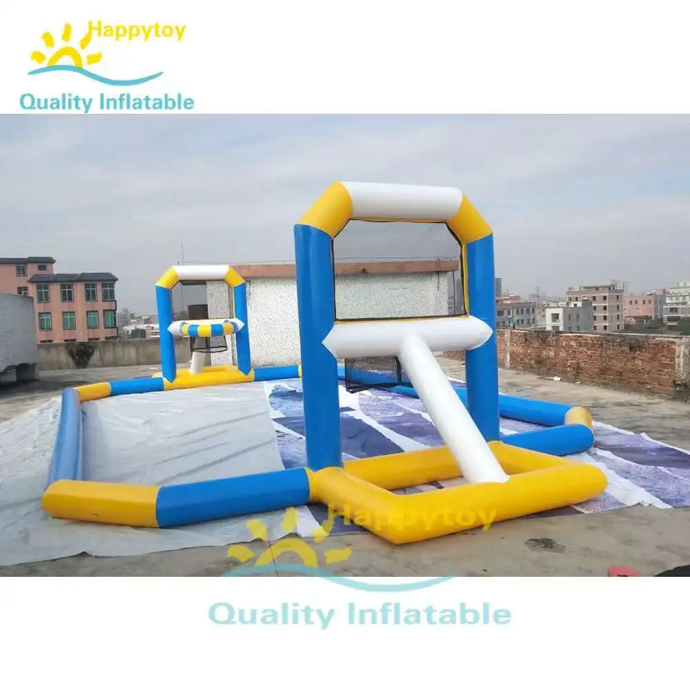 

Aqua Park Inflatable Water Sport Games Floating Inflate Basketball Hoop Goald Court