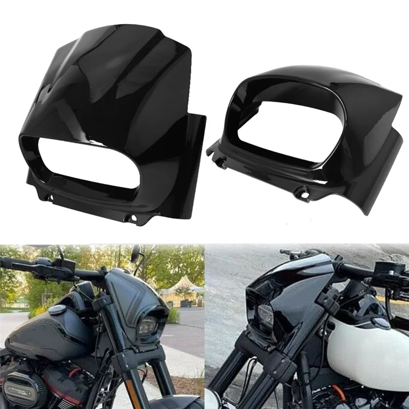 

Motorcycle Head Light Lamp Fairing For M8 Softail Fat Bob FXFB FXFBS 2018-2022 2021