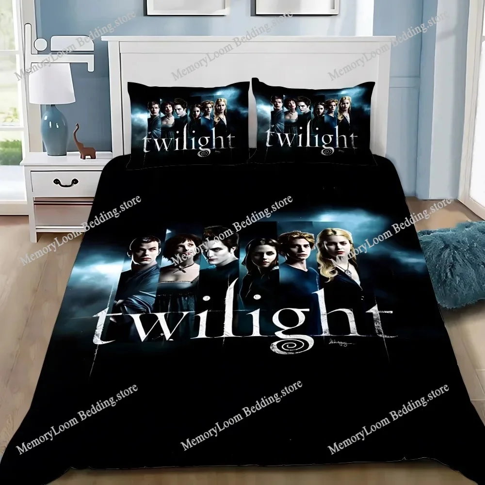 TV Series Popular The Twilight Saga Edward Cullen Bedding Set King Size Duvet Cover 3D Print Cozy Soft Bed Sheet Set Adult Home