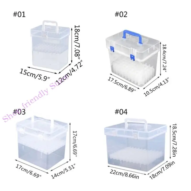 594a transparente Marker Storage Box Container Art Craft Tray Office Desk Organisation