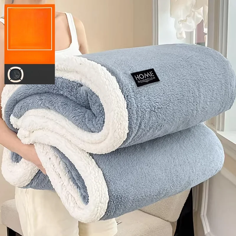 

Thiened Milk Velvet Blanket Double Layer f Velvet Sofa Cover Blanket Children's Small Blanket Modern Simple Sle Home T...