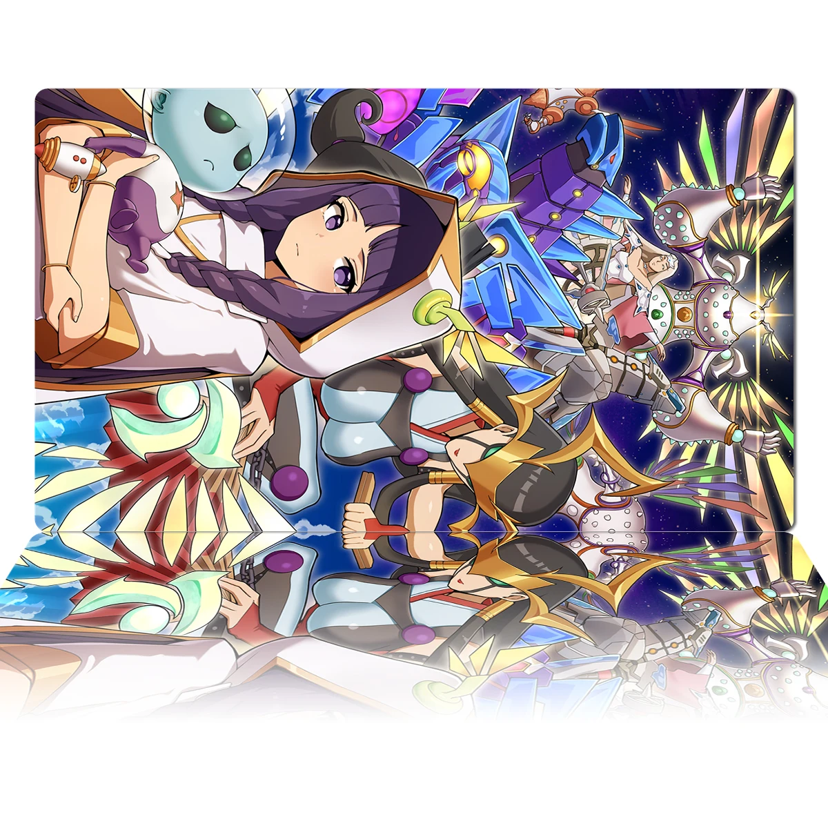 YuGiOh Playmat Diviner of The Herald Mat TCG CCG OCG Board Game Card Game Mat Anime Mouse Pad Rubber Desk Mat Zones Bag 60x35cm