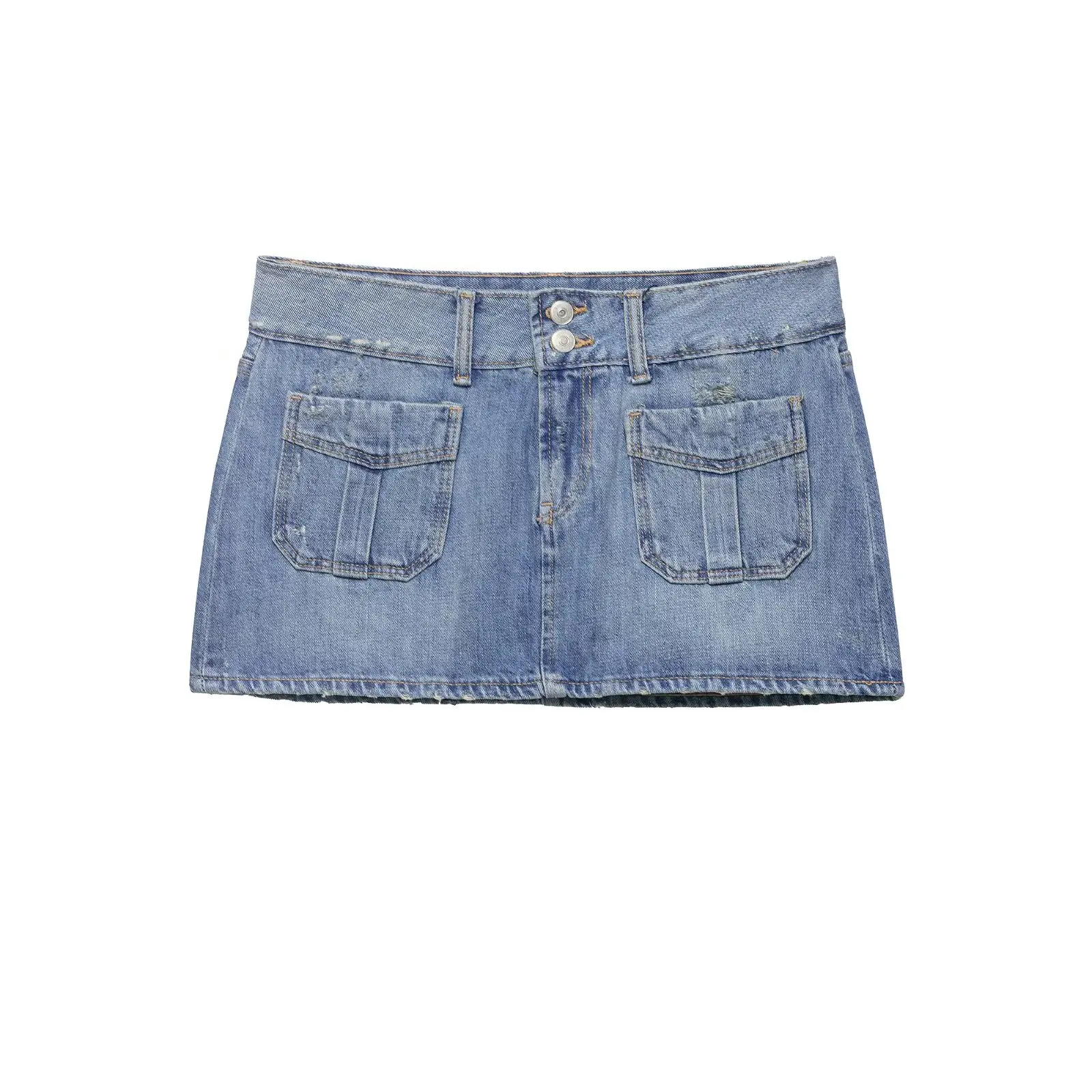 

WOMAN 2026 Summer New Fashion Denim Mini Skirt Vintage Zipper Fly Side pocket All-match Casual Chic Female Skirts Mujer