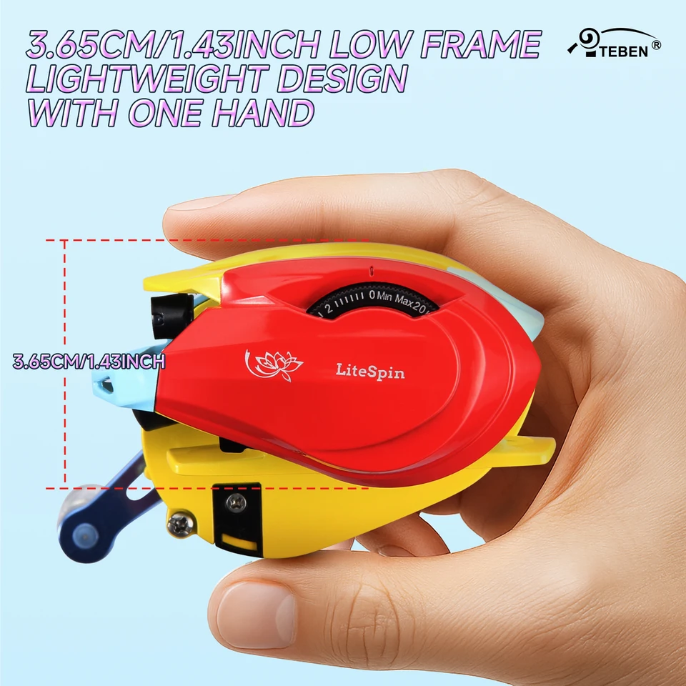 TEBEN LSY Carbon Fiber Baitcasting Reel Ultra-Lightweight 5+1