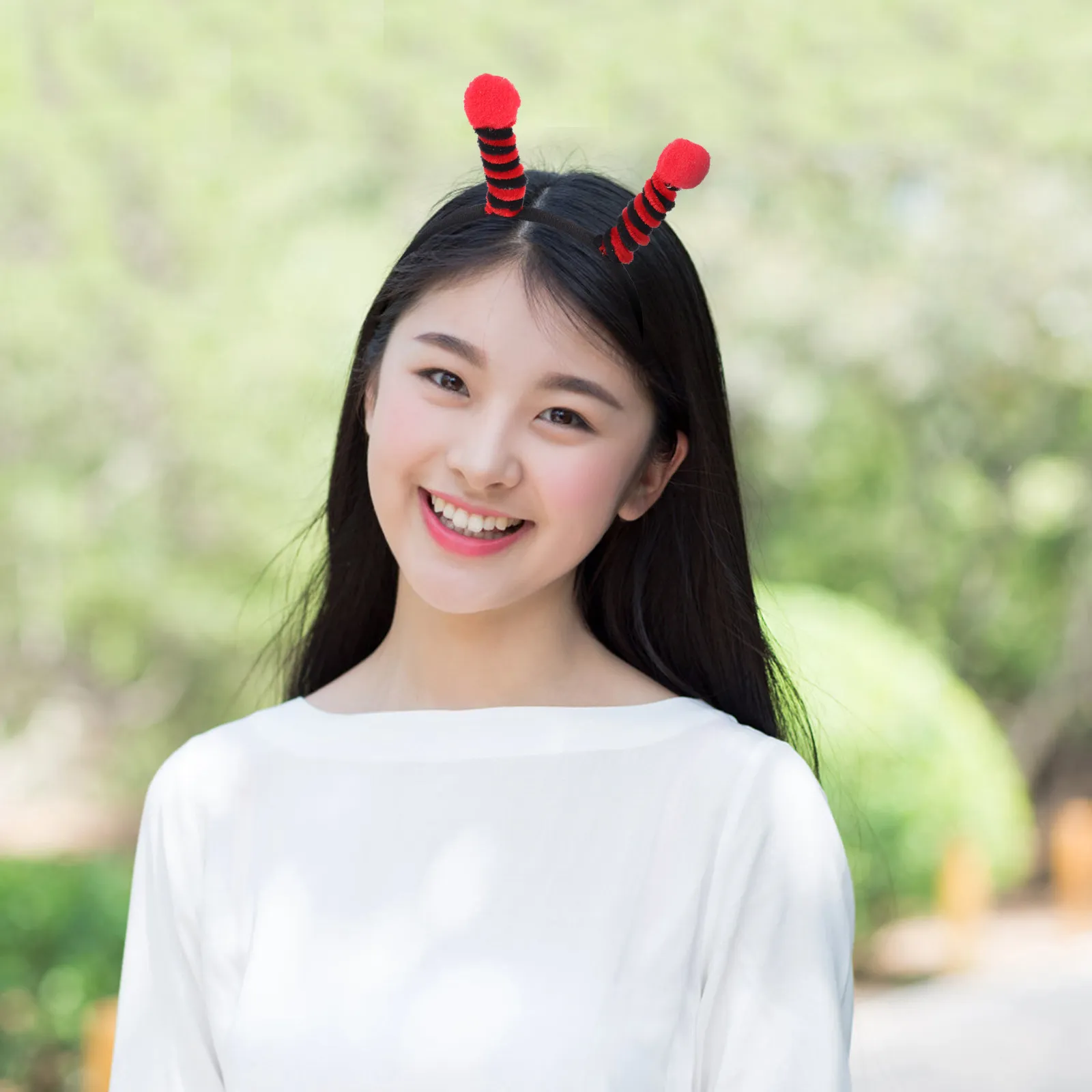 

Creative Beetle Antenna Headband Insect Hairband for Halloween Birthday Stage Party Adults Costume Decoration