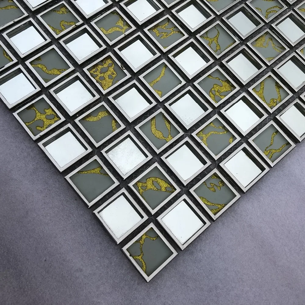 

20 мм 3D металлическая крышка зеркало серебряное стекло мозаичная плитка DIY магазин глянцевая витрина фон настенная плитка декор