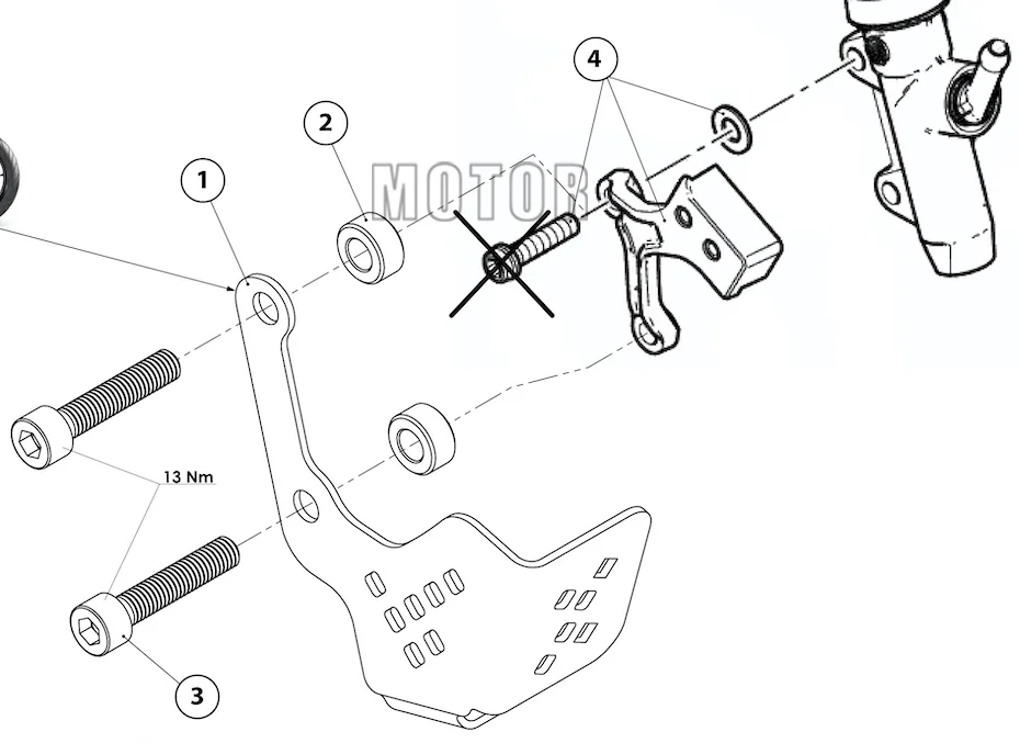 Motorcycle Rear Brake Pump Protective Cover Decoration For Ducati Multistrada V4 Rally Radar Full Adventure Travel 2022 2023