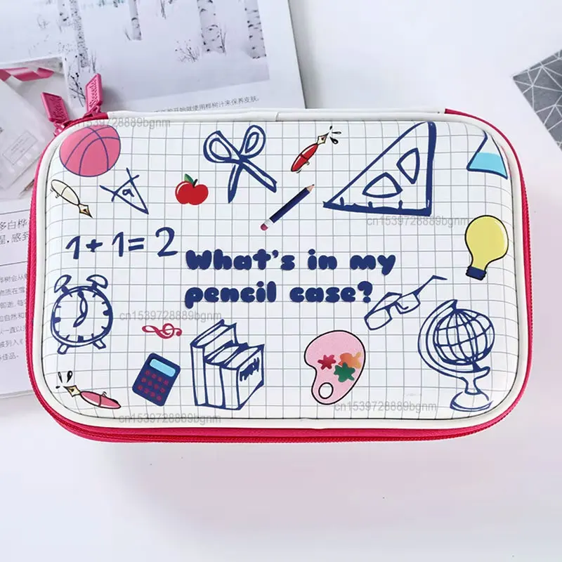 3D Cartoon Pencil Case Children EVA Waterproof Large Capacity Student Pen Stationery Box Make Up Cosmetic Storage Bag Organizer