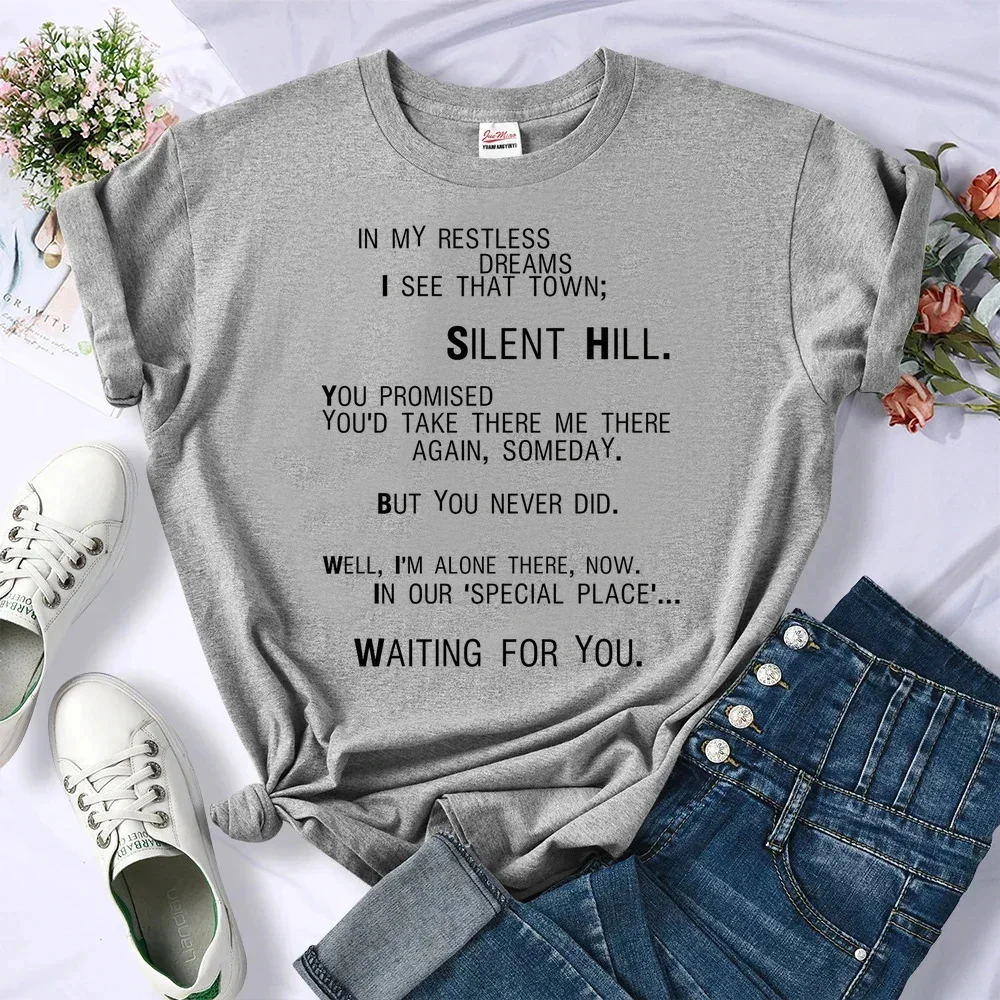 Silent Hill top tees women cutecore Retro y2k anime gyaru t-shirt grunge gothic party emo Psychedelic