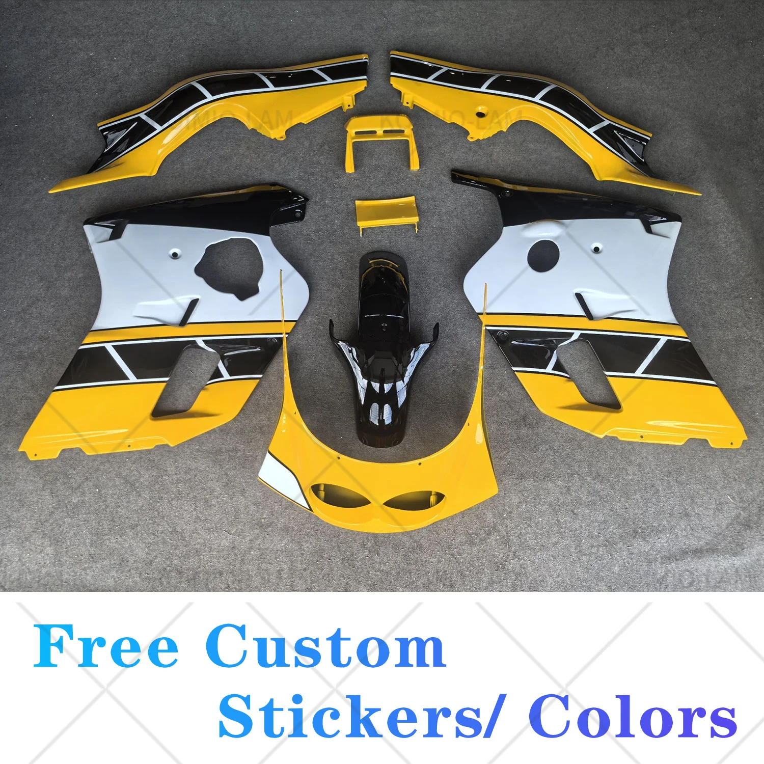 Fit For YAMAHA FZR250R 3LN 1990 - 1992 Motorcycle Accessories Double Lamp Hole Bodywork Fairing Kit Panel Set 1991 FZR 250