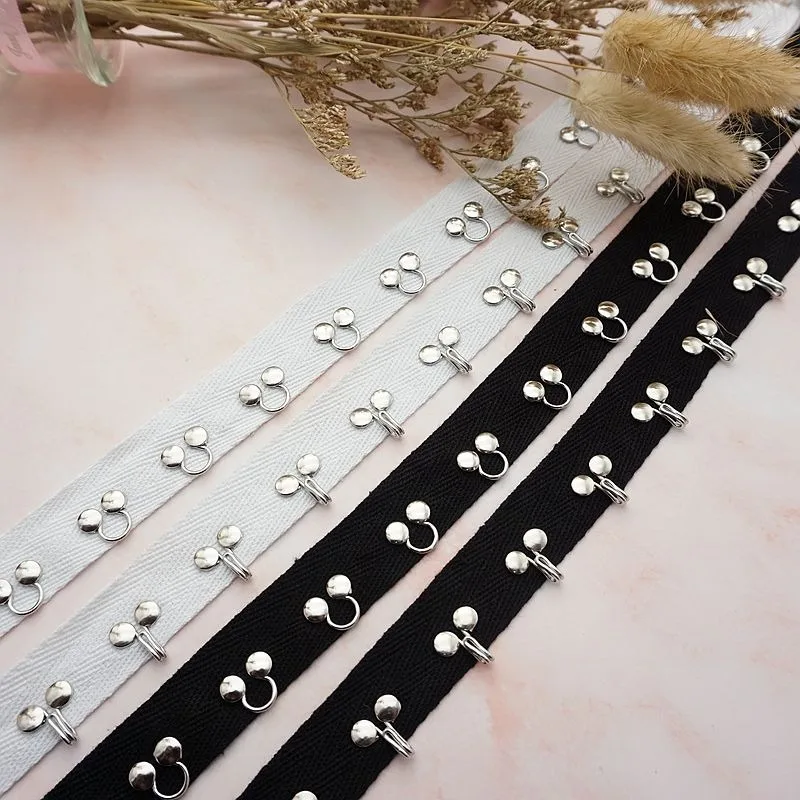 3Meter DIY Clothing Accessories Decorative Buttons Accessories Collar Hook Buckle Belt Cotton