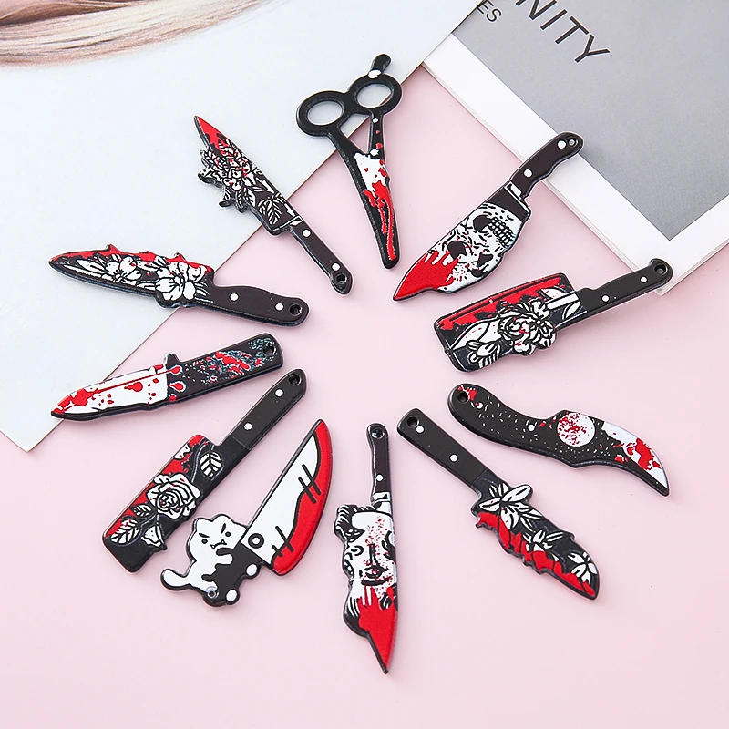 

20pcs mini horror scissors axe DIY jewelry accessories for handmade lovers to make earrings bracelet necklace