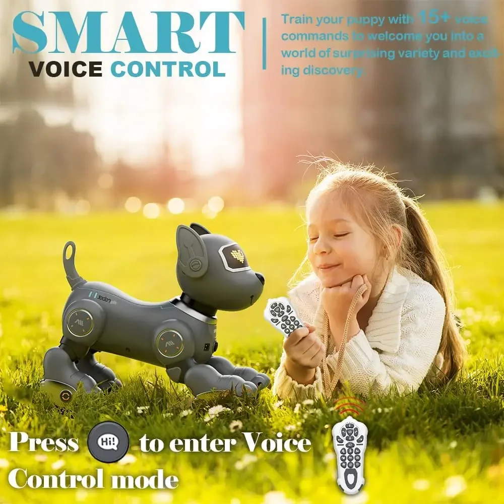 Funny RC Robot Electronic Dog Stunt Puppy Voice Command Programmable Touch-sense Music Song Robots Dogs for Children's Toys Kids